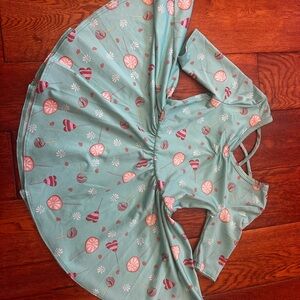 Dot Dot Smile Mint Green Dress with Pink Accents